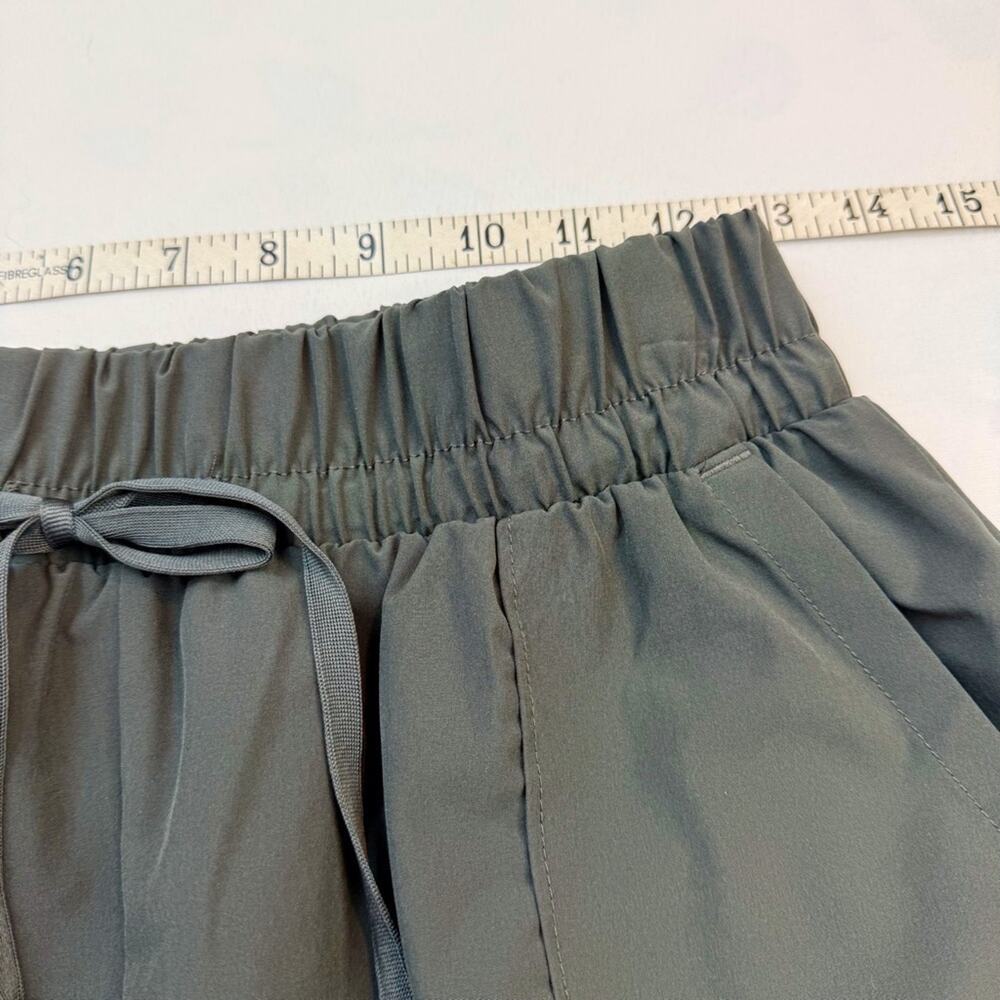 Apana Green Activewear Pants Patch Pockets Elastic Waist Sporty Wrinkle Free - Picture 8 of 16